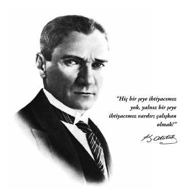 Mustafa Kemal Atatürk’ün siyah beyaz portresi